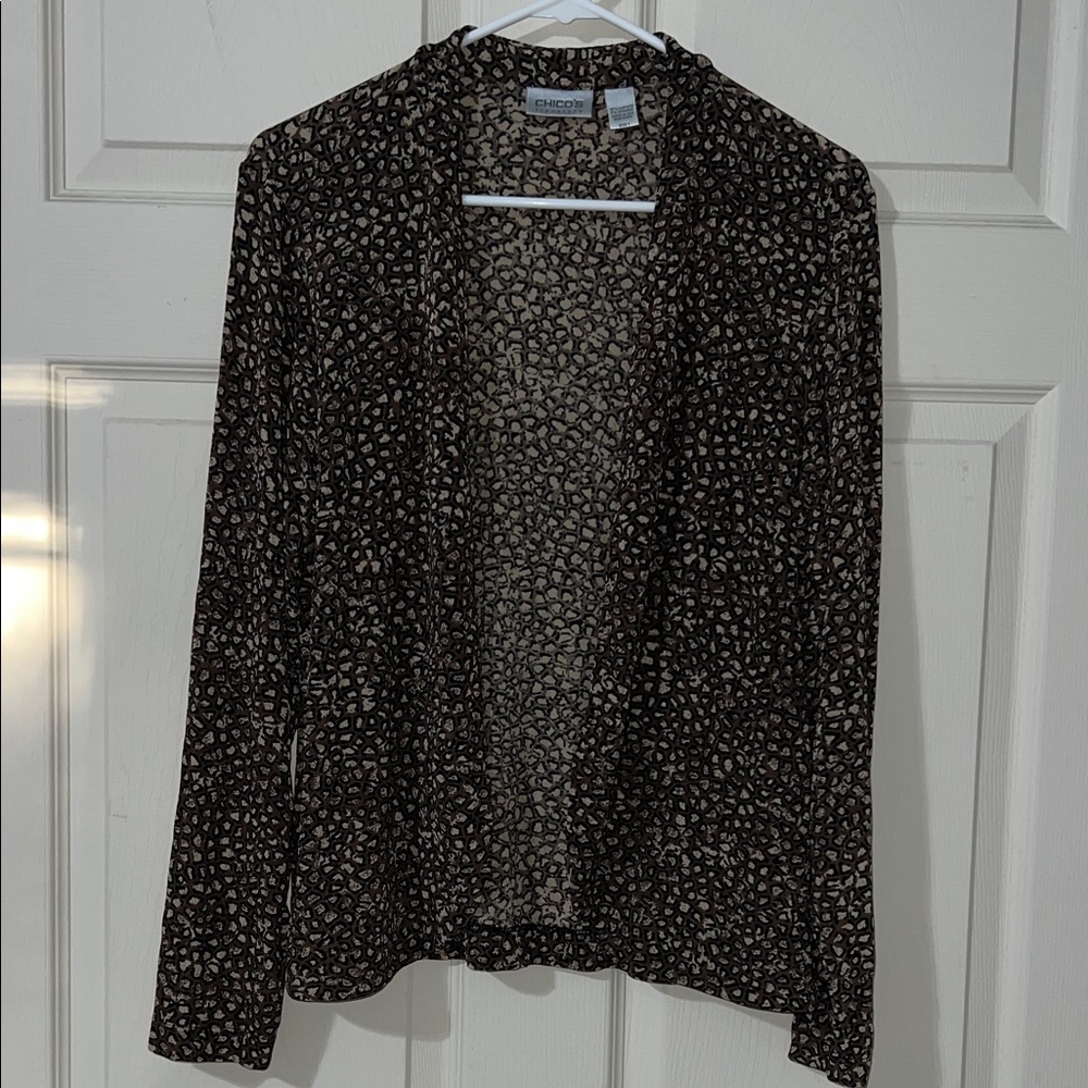 Chico's Elegant Black and Cream Blouse